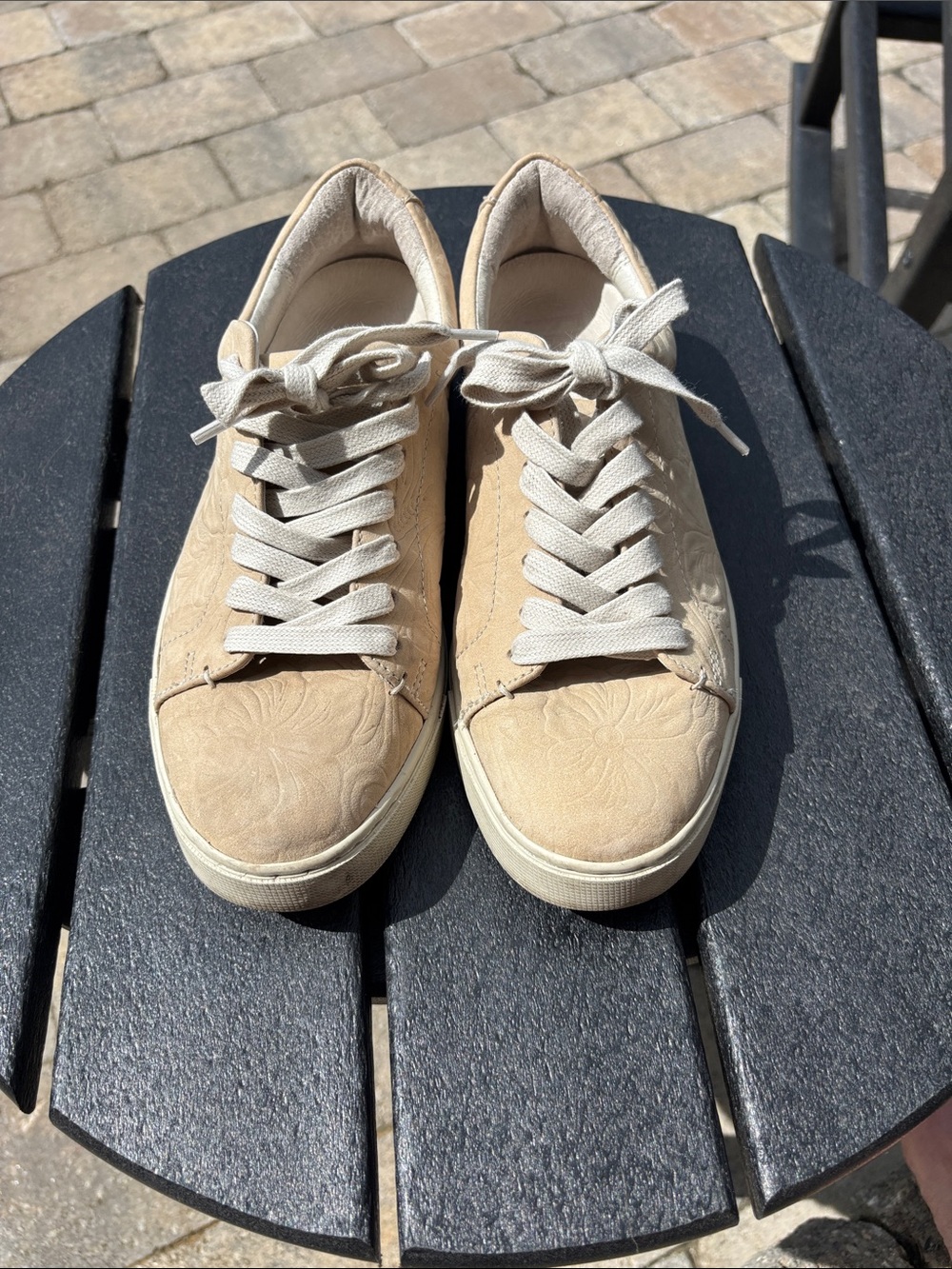Frye Ivy Low Lace Sneaker Ivory Size 8